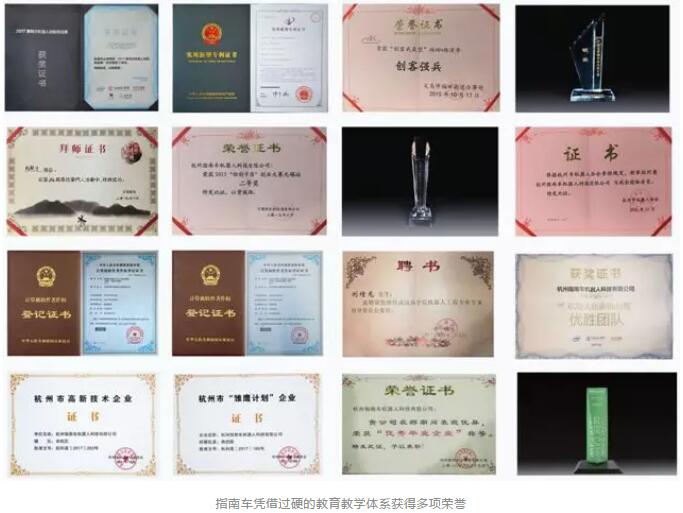 杭州指南車(chē)機器人榮譽(yù)證書(shū)